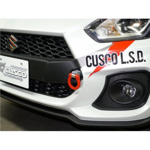 Red Folding Tow Hook Front <br> Suzuki Swift Sport ZC33S <br> 2018-2024
