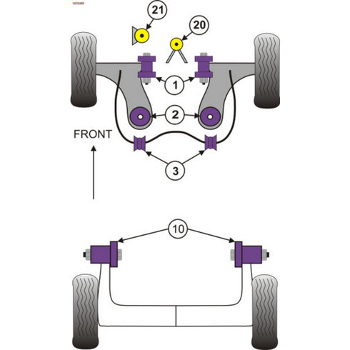 Front Arm Rear Bush <br>Caster Adjustable <br> Suzuki Swift ZC32S