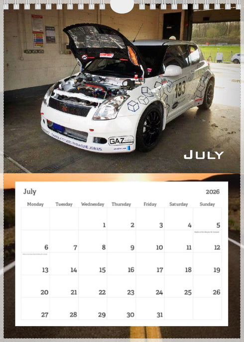 2026 Swift Calendar <br> Track Edition <br> A4 Wall