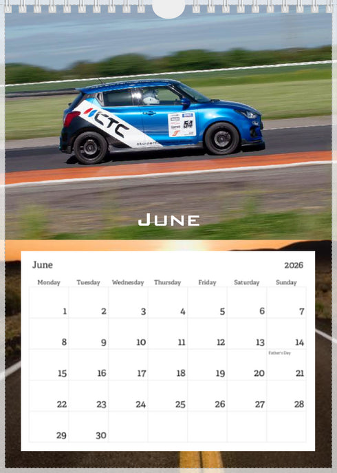 2026 Swift Calendar <br> Track Edition <br> A4 Wall