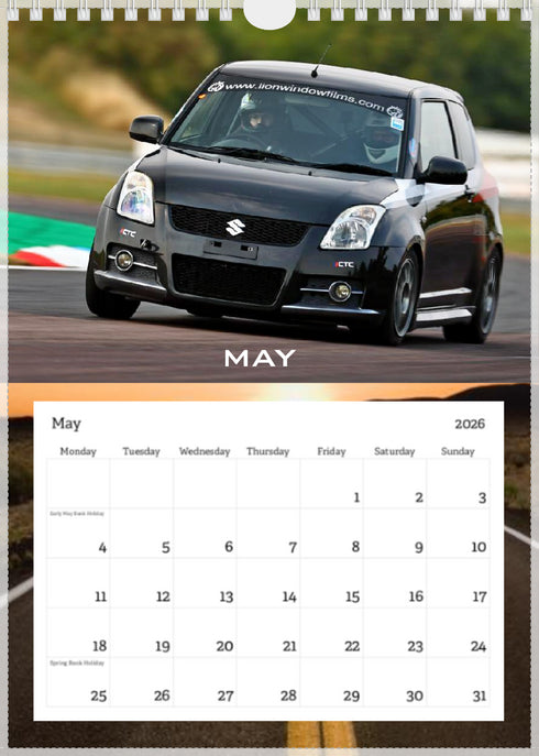 2026 Swift Calendar <br> Track Edition <br> A4 Wall