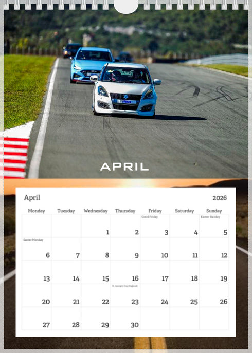 2026 Swift Calendar <br> Track Edition <br> A4 Wall