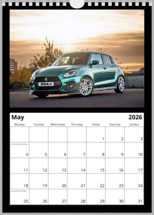 2026 Swift Calendar <br> Swift Sport ZC33S <br> A4 Wall