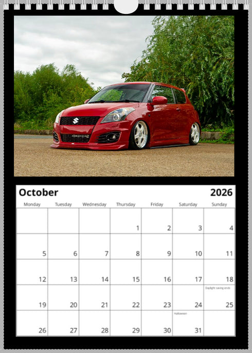 2026 Swift Calendar <br> Swift Sport ZC32S <br> A4 Wall
