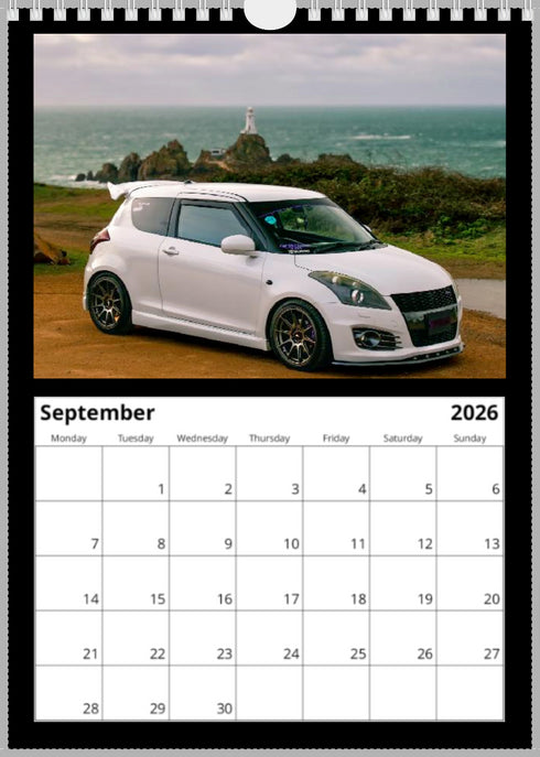 2026 Swift Calendar <br> Swift Sport ZC32S <br> A4 Wall