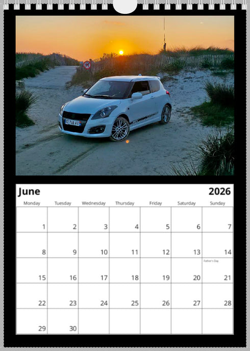2026 Swift Calendar <br> Swift Sport ZC32S <br> A4 Wall