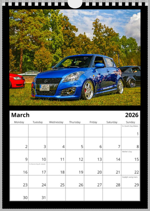 2026 Swift Calendar <br> Swift Sport ZC32S <br> A4 Wall
