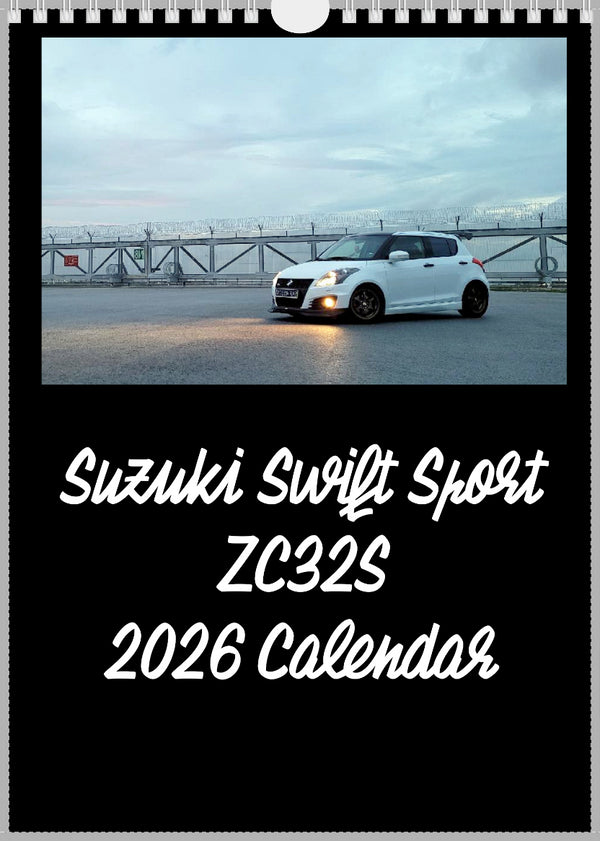 2026 Swift Calendar <br> Swift Sport ZC32S <br> A4 Wall