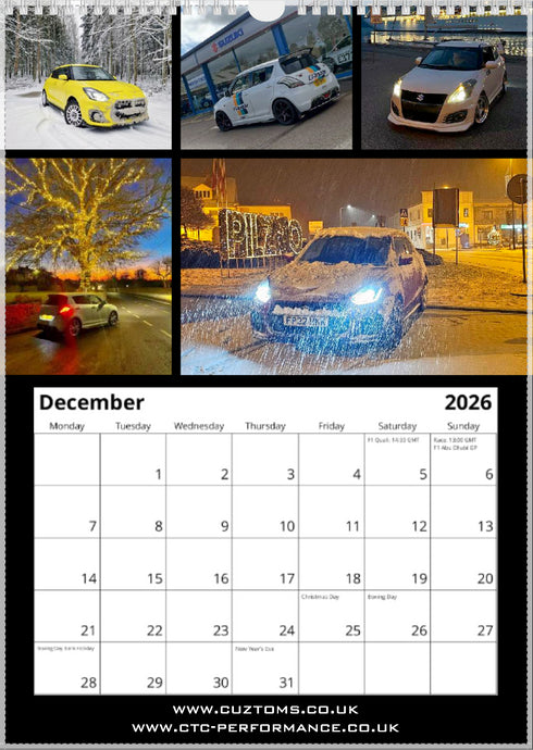 2026 Swift Calendar <br> Mixed Models <br> A3 Wall