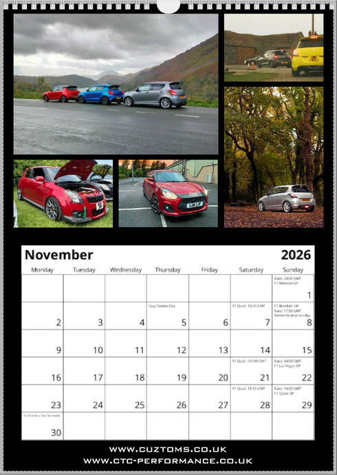 2026 Swift Calendar <br> Mixed Models <br> A3 Wall