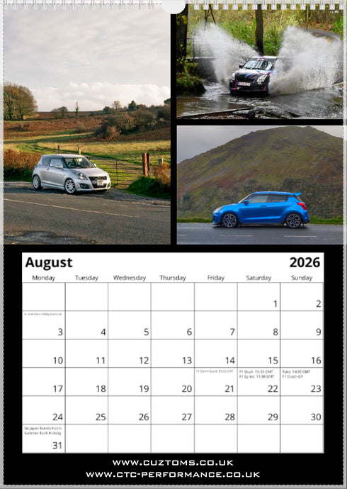 2026 Swift Calendar <br> Mixed Models <br> A3 Wall