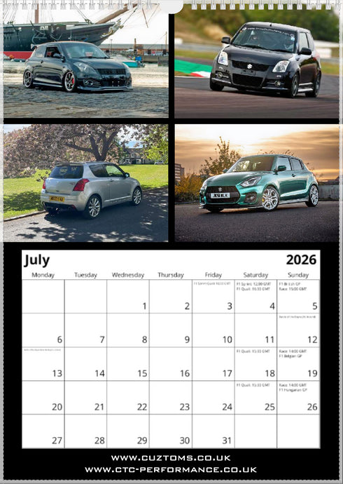 2026 Swift Calendar <br> Mixed Models <br> A3 Wall