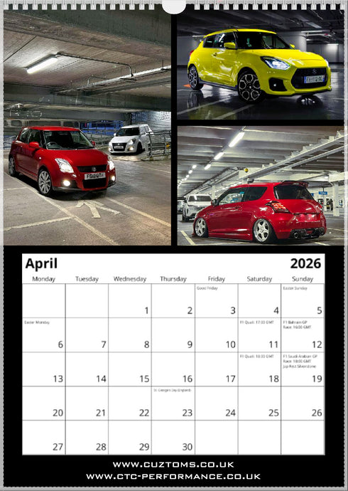 2026 Swift Calendar <br> Mixed Models <br> A3 Wall