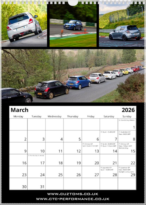 2026 Swift Calendar <br> Mixed Models <br> A3 Wall