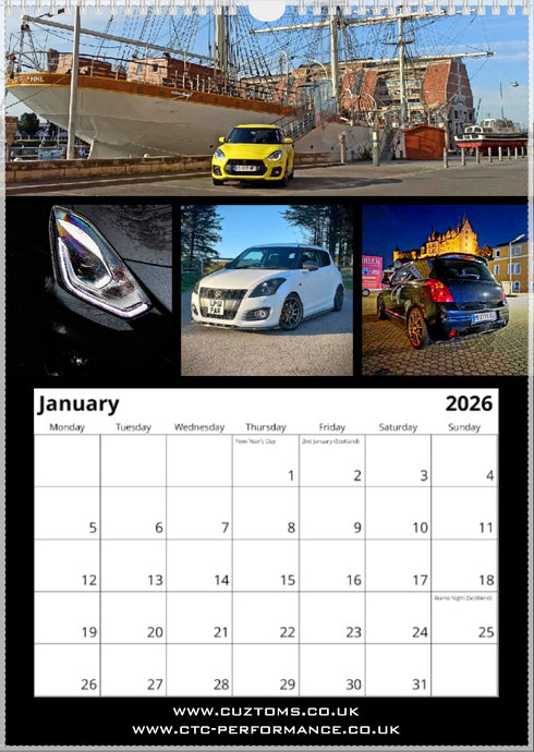 2026 Swift Calendar <br> Mixed Models <br> A3 Wall