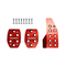 Red Aluminum Pedal Cover <br> Suzuki Swift Sport ZC33S <br> 2018-2024