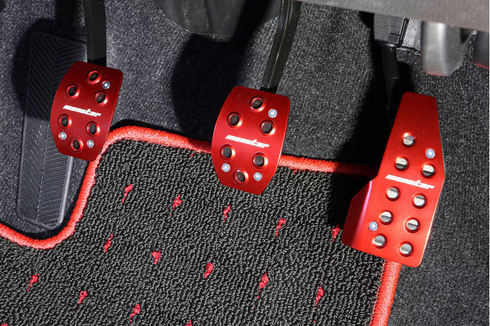 Red Aluminum Pedal Cover <br> Suzuki Swift Sport ZC33S <br> 2018-2024